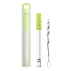 Retractable Drinking Straw with Silicones Mouthpieces Compacts Travel Straw Bar Accessories