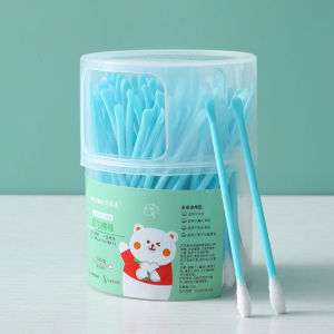 Harga Grosir - Cotton Bud 2 In 1 / Korek Kuping Super Lembut Isi 100 Pcs / Pembersih Telinga 2 In 1