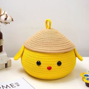 Giỏ đựng đồ dệt bằng dây cotton hoạt hình   Giỏ đựng đồ dễ thương giỏ đựng đồ giặt   Giỏ lưu trữ đa năng cho phòng khách và phòng ngủ giỏ trang trí