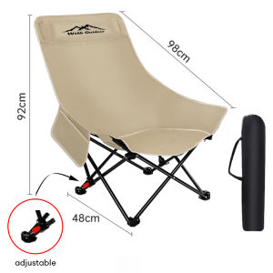 Foldable Moon Chair Outdoor Camping Chair Mini Kerusi Healing Picnic Chair Hiking Chair Fishing Chair Kerusi Lipat Beach barang camping