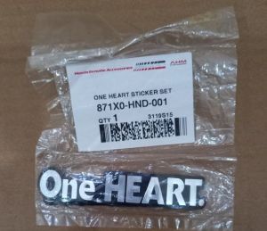 Tem chữ nổi One HEART dán ốp hông bửng xe SONIC 150 CBR 150 PCX 150 FOZA ADV VARIO CLICK chính hãng