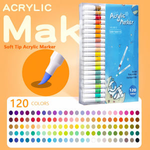 120 Colors Acrylic Marker Pen Set Highlighter Markers ColoredPen Painting Drawing Art Supplies