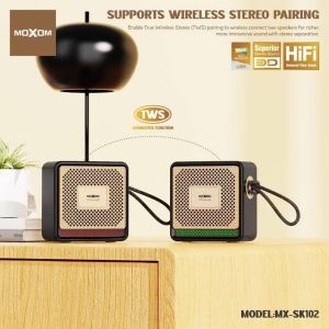 MOXOM MX-SK102 Toast Portable Bluetooth Wireless RGB Lights TWS Support Speaker