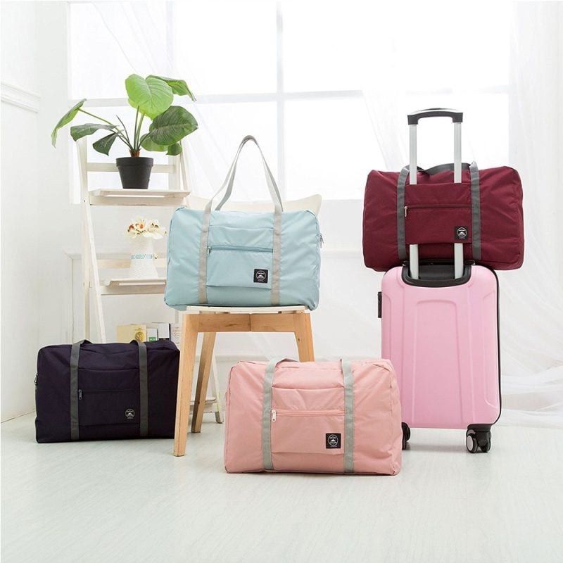 Borsa da palestra pieghevole in nylon Z-Gadget, grande capacità, impermeabile, ideale per viaggi e per riporre e organizzare i vestiti.
_voghion.com