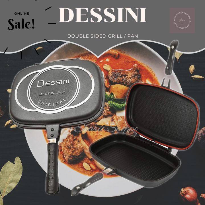 100% Authentic Dessini Italy Double Sided Grill Pan Frying Pan