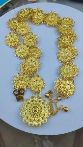 Gypsy Gold Silver Color Waist Chain Thai Turkish India Belly Dance Hollow Flower Chain Belts Body Jewelry Metal Waist Belts