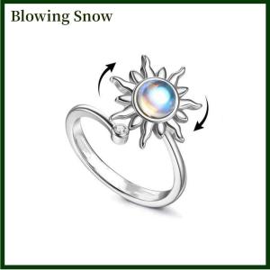 Blowing Xoay mặt trời nhẫn cho phụ nữ chống căng thẳng lo lắng Thần Tài Hướng Dương Mặt trời ngôi sao Vòng Đảng thẩm mỹ đồ trang sức quà tặng