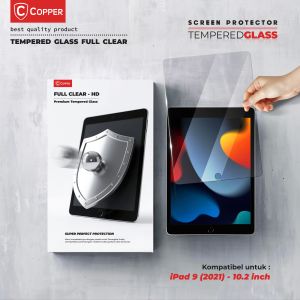 Ipad 9 / 102" (2021) - COPPER TEMPERED GLASS FULL CLEAR