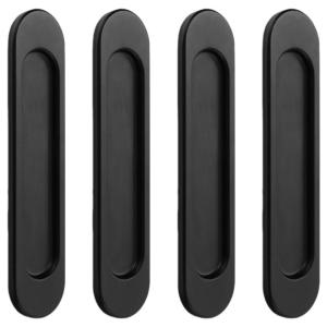 4pcs Auto Adhesive Sliding Door Handle Modern Aluminum Alloy Sliding Door Pulls for Cabinets Furniture