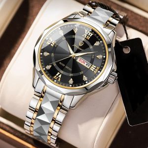 ORG Jam Tangan Pria Original Asli Poedagar Terbaru 2024 Anti Air berbahan Stainless Steel Analog dan berdesain Casual dengan rantai mewah. Luxury Watch untuk Pria Dewasa 2024.