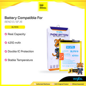 WIXEL Baterai Oppo Reno 5 / Reno 5F / Reno 6 4G BLP819 Double Power Real Capacity Batre Batrai Battery Original Ori BLP 819 HP Handphone Dual