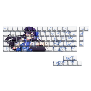 74 Keycap แป้นพิมพ์ธีมอนิเมะ PBT พิมพ์ด้านข้างคีย์บอร์ดตัวครอบปุ่มคีย์บอร์ด Backlit สำหรับอุปกรณ์คีย์บอร์ด61 67 68