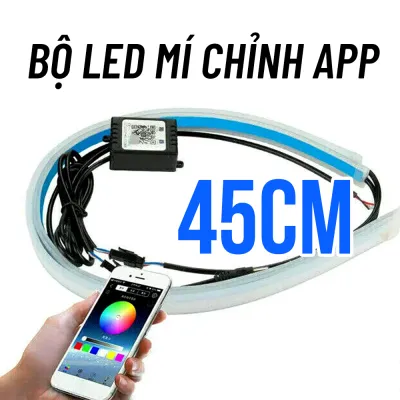 CHỈNH APP Bộ Led mí Audi chạy đuổi RGB đa màu chỉnh App lắp xe máy ô tô con DC12v KHÔNG LẮP XE ĐIỆN