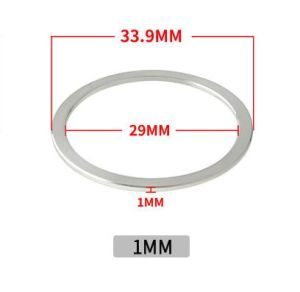 MUQZI 2pcs Bike Fork Washer Headset Spacer Adjusting Spacer Alloy Fine Tuning Gap Washer 0.3mm 1mm