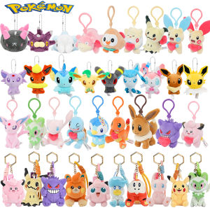Pokemon Plush Keychain Anime Jigglypuff Gengar Sprigatito Urchin Mimikyu Sylveon Mew Umbreon Rowlet Stuffed Plushies Toys Gifts2026