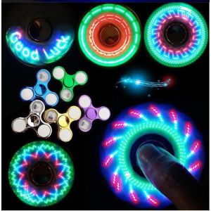 Led Light Fidget Spinner Hand Cranked Top For Children S Toys Gift Gyroscope