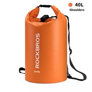 ROCKBROS Waterproof Bag Adjustable Thickening Waterproof Backpack (2L/5L/10L/20L/30L/40L) Portable Dry Bag for Cycling Swimming Hiking Motorcycle Outdoor Sports