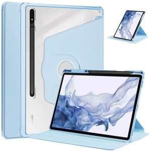 SAMSUNG GALAXY TAB S7 / TAB S8 CASING AUTO WAKE/SLEEP 360 ROTATING ACRYLIC CRYSTAL PROTECTIVE CASE
