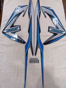 Bộ tem decal dán xe máy Honda Air Blade 2014 màu xanh dương zin thái siêu đẹp