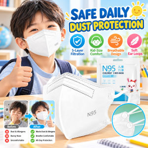 Kids Disposable Mask Individually Wrapped 5 Ply Children Face Cover 3D Shaped White Mask Soft Earloop Outdoor Daily Wear