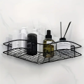 Wrought Iron Wall Hanging Bathroom Shelf Corner Wall-Mounted Bathroom Organizer Storage Holder Shelf. 