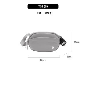 tomtoc T32 Women Sling Bag Daily Crossbody Bag Fashion Belt Bag Waist Bag with RFID Blocking