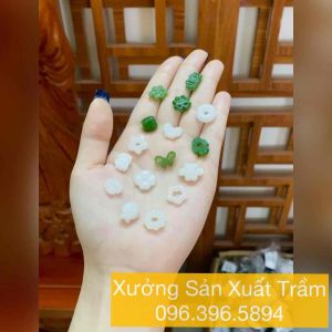 Charm Hoa Sen Ngọc Bích Cát Tường Hồ Điệp Nút Thắt Đồng Điếu Lu Thống Lu Khắc Nơ... Bạch Ngọc Cỏ 4 Lá Ngọc Bích - Lazada
