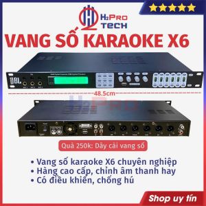 Vang Số Karaoke Chống Hú JB X6 Cao Cấp Chỉnh Nhạc Hay Có Điều Khiển (Quà 250k Gồm Dây USB Cài Vang Số)-H2Pro Tech