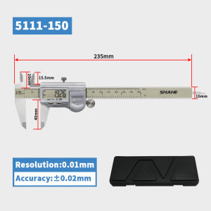 SHAHE IP67 Digital Micrometer Waterproof Caliper Large LCD Screen 0.01mm Resolution Digital Caliper Tools 0-150/200/300mm