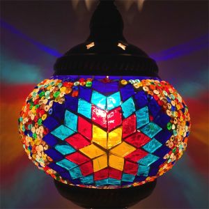 Mediterranean Deco Turkish Mosaic Wall Lamp Handcrafted Mosaic Glass Wall Light for Bedroom Living Room