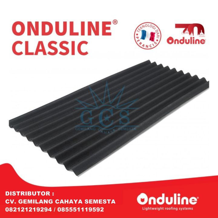 Onduline Black Classic - Atap Bitumen (200cmx95cmx3mm) | Lazada Indonesia