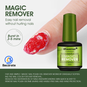 BECORATE Nail Gel Polish Remover 15ml Magic Burst Manicure Remover Nail Art Primer Clean Degreaser