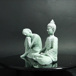 Phật Giáo điêu khắc sa thạch màu xanh dương thu nhỏ tượng phật trang trí cho cảnh quan hiển thị trang trí