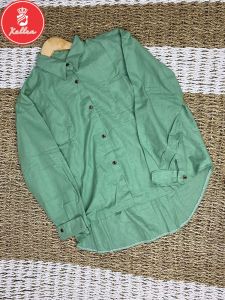 Blouse Wanita Polos Oversize Atasan Batwing Linen Premium Korean Style Terbaru Bahan Tebal Adem Lembut Nyaman Dipakai Sehari-hari Kancing Aktif Lengan Panjang Kerah Kemeja Saku Depan - XELLEA