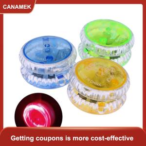 【CANAMEK 】 Creative Fashion Children Entertainment Brain Game Classic Mini Plastic LED Flashing Yoyo Ball Sports Toy For Kids Gift