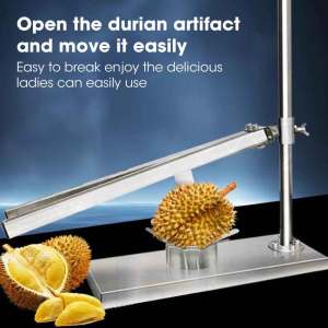 NantFun 【คลังสินค้าในพื้นที่ + บริการเก็บเงินปลายทาง】 เครื่องเปิดทุเรียนเชิงพาณิชย์ ทำจากสแตนเลส เครื่องมือเปิดทุเรียน ที่หนีบเปิดทุเรียน อุปกรณ์ปอกเปลือกทุเรียน