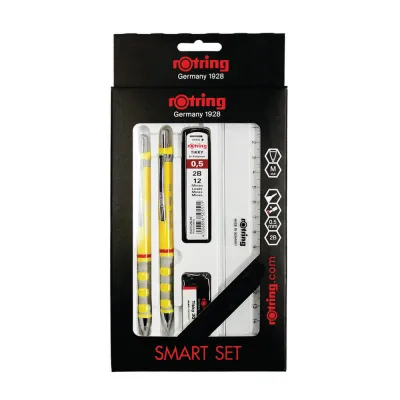 rOtring Tikky SMART Set mechanical pencil with Lead Refill Eraser Ballpoint Pen and Ruler for Writing Sketch Drafting Drawing Pen Architecture Engineering College School Office