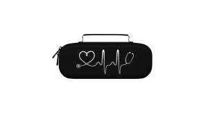 BOVKE Stethoscope Case Lightweight Slim Stethoscope Holder Compatible with 3M Littmann Classic III Lightweight II S.E Littmann Cardiology IV MDF Acoustica Deluxe Stethoscopes Black