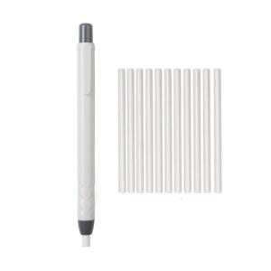 Refillable Rubber Pen Set With 10 Spare Refills Soft Push Plan For School Office Use