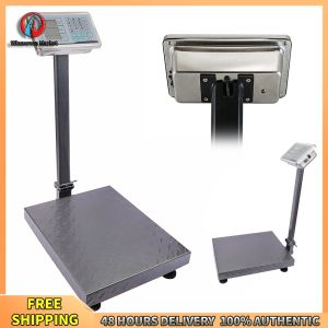 Winnereco Foldable Heavy Duty Floor Scale with LCD Display Industrial Platform for Warehouse and Industrial Measurement