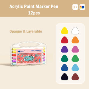 Upgraded ENMY Acrylic Paint Marker Pen Set | Art Drawing Markers for Kids | DIY Colorful Painting Material | School Supplies
