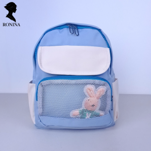 Japanese Style Color-Block Ita Backpack for Teens - Cute Anime Merch School Bag (Pink Blue Black) - Lightweight & Durable | V0894