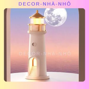 D025 Đèn chiếu sáng 3D hình mặt trăng sạc USB giao diện ngọn hải dăng điều khiển từ xa