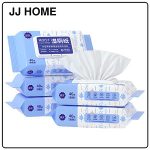 【JJ HOME】【5Packs/box】Manhua Moist Toilet Paper 40 Sheets |Flushable Wet Wipes| Alcohol-Free