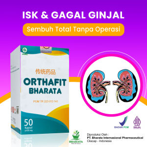 Obat Gagal Ginjal ISK infeksi saluran kemih Super Ampuh Orthafit Bharata Kemasan 250 g isi 50 Kapsul