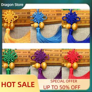 Dragon 1Pc Lucky Charm Chinese Knot Feng Shui Gourd Pendant Car Home Decoration