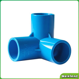 Nexlent PVC Pipe Connector 3/4" 1/2" 1" Water Line 3-Way Tee 4-Way Tee for Pipe Repairing