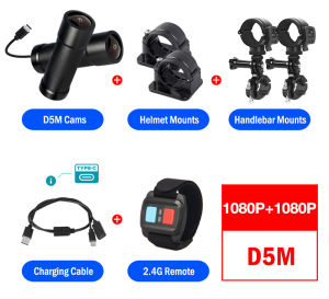 VSYS SYS เลนส์คู่ หมวกกันน็อคมอเตอร์ไซค์ กล้องด้านหน้าและด้านหลัง 1080p wifi กล้องกีฬา มุมมองกว้าง 150 องศา รองรับการมองเห็นได้ในเวลากลางคืน