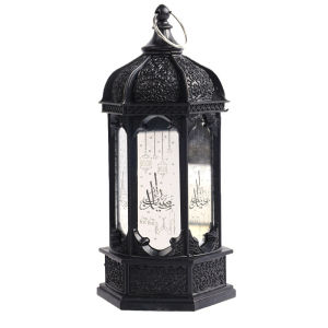 Vintage Ramadan LED Lantern Candle Ligh  Festival Party Eid Mubarak Decor Flameless Lamp Home Room Gift Ornaments [ No Battery ]