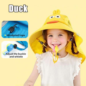 Kids UPF50+ Sun Hat Breathable Bucket Hats Childrens Sunscreen Hat Brim Sun Hat Sunscreen Hat Kids Boys Girls